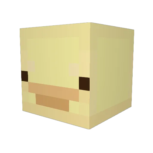 Hqnu Minecraft avatar head, 3D render