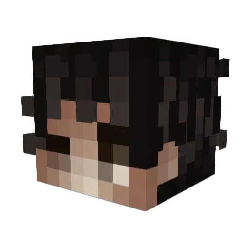 Hqnzhe Minecraft avatar head, 3D render