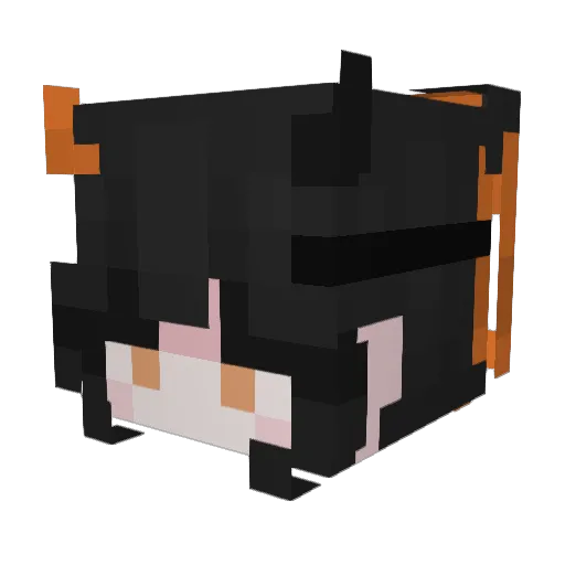 Hqrmk Minecraft avatar head, 3D render