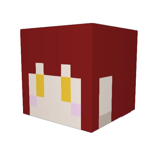 Hqru_0 Minecraft avatar head, 3D render