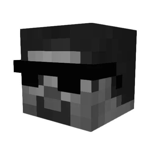 Hqsenlos Minecraft avatar head, 3D render