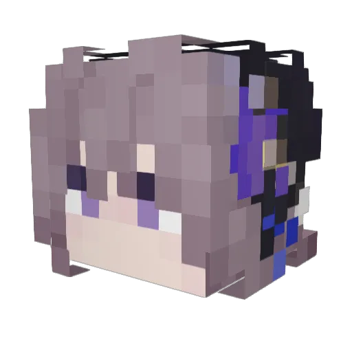 Hqteorz Minecraft avatar head, 3D render
