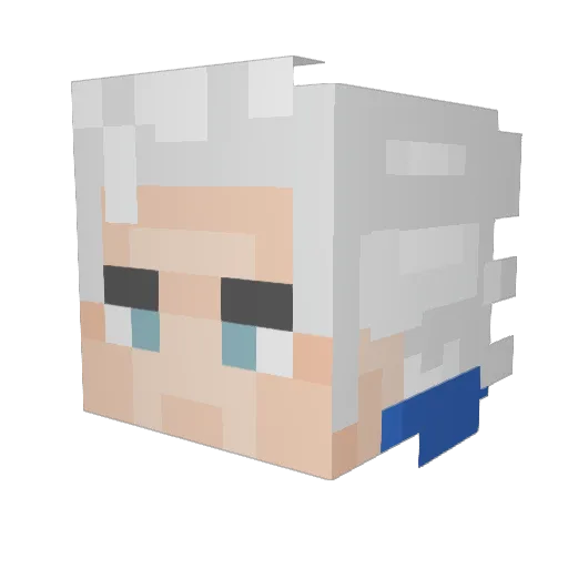 Hquze Minecraft avatar head, 3D render