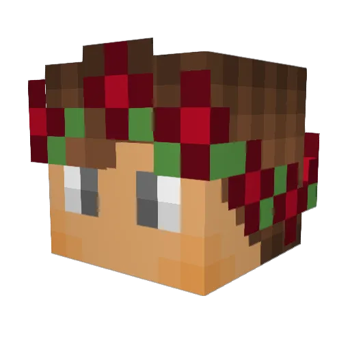 Hr3b3t Minecraft avatar head, 3D render