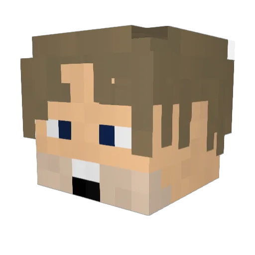 HrBache Minecraft avatar head, 3D render