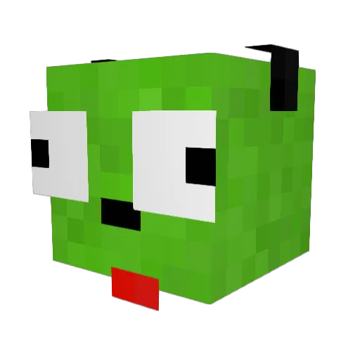 HrFluga Minecraft avatar head, 3D render