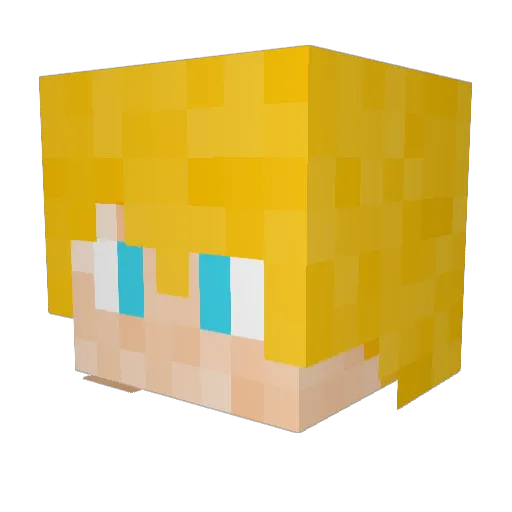 HrMiha Minecraft avatar head, 3D render