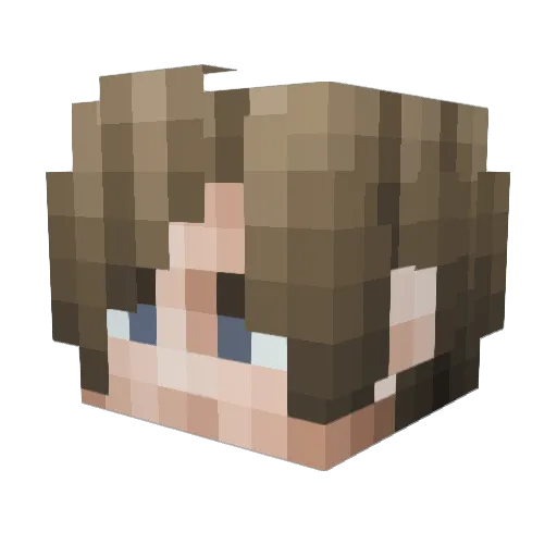 Hraezly Minecraft avatar head, 3D render
