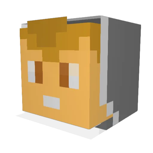 Hrco19 Minecraft avatar head, 3D render