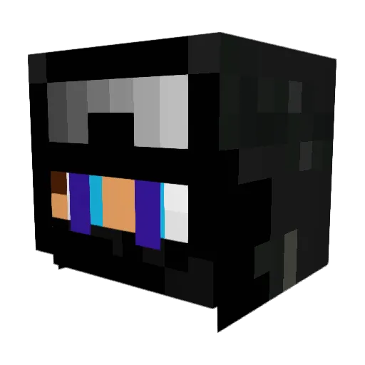 Hreach Minecraft avatar head, 3D render