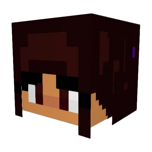Hreiley Minecraft avatar head, 3D render