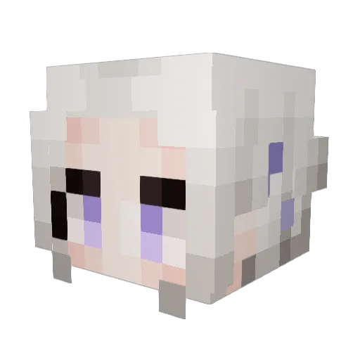 Hresvelgar Minecraft avatar head, 3D render