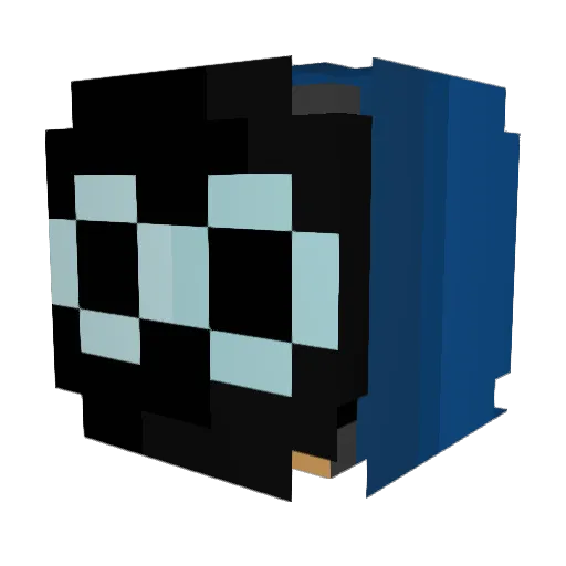 HridhZ Minecraft avatar head, 3D render
