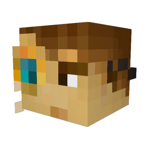 Hrockle Minecraft avatar head, 3D render