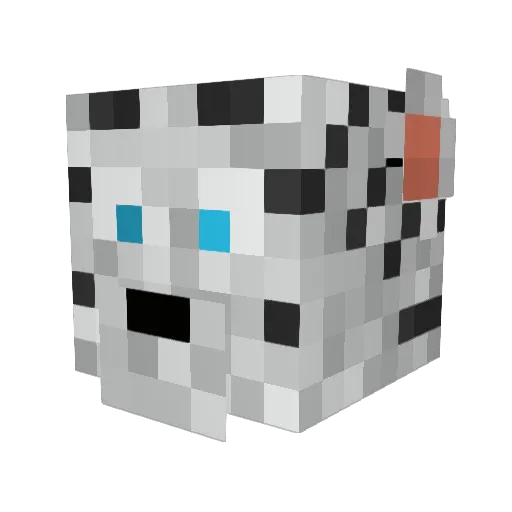 Hrousr Minecraft avatar head, 3D render