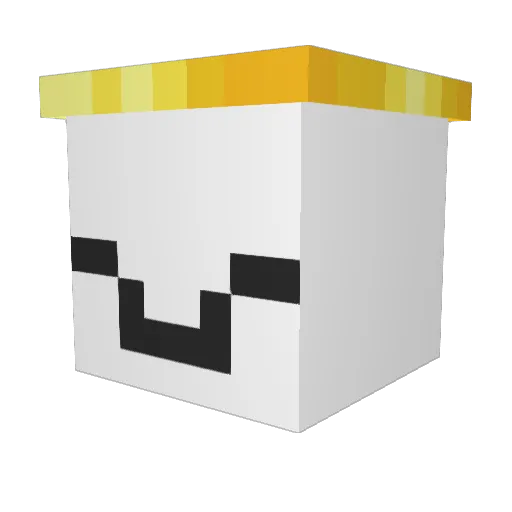 Hrqmable Minecraft avatar head, 3D render