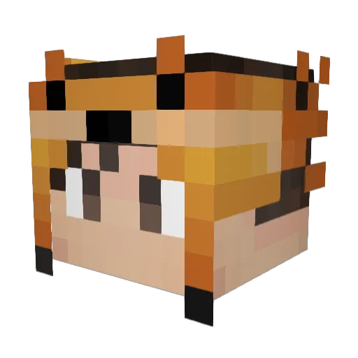 Hrtec Minecraft avatar head, 3D render