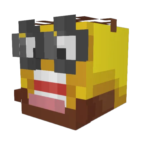 Hrulia_rus Minecraft avatar head, 3D render