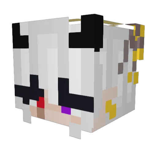 HrummyOdeee Minecraft avatar head, 3D render