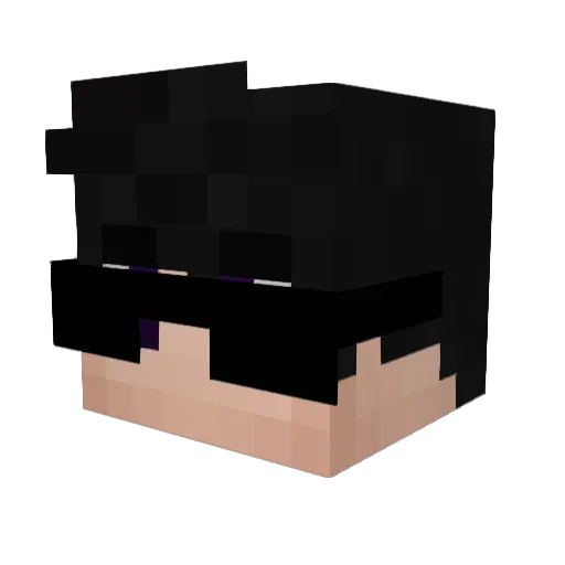 Hrvvt Minecraft avatar head, 3D render