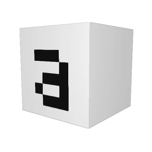 Hrwoo Minecraft avatar head, 3D render