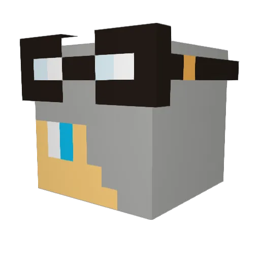Hryalexis Minecraft avatar head, 3D render