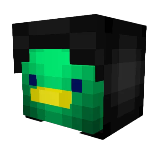 Hryper Minecraft avatar head, 3D render