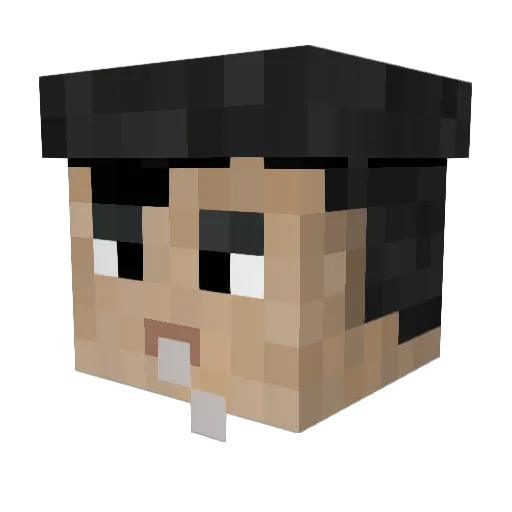 HscorpO Minecraft avatar head, 3D render