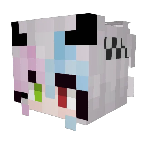 Hseniks Minecraft avatar head, 3D render