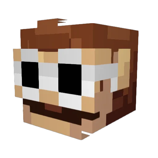 Hsgczd Minecraft avatar head, 3D render