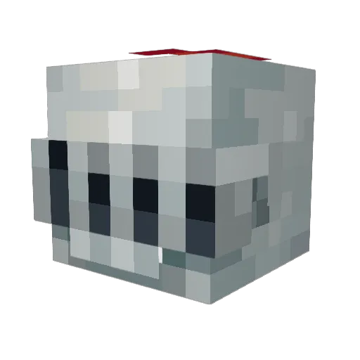 Hshy_ Minecraft avatar head, 3D render