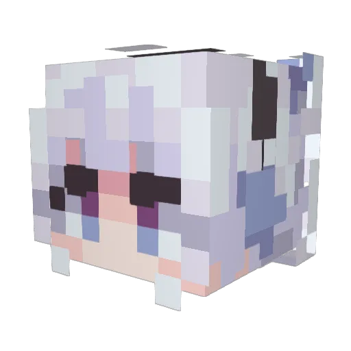 HsianGxShOwO Minecraft avatar head, 3D render