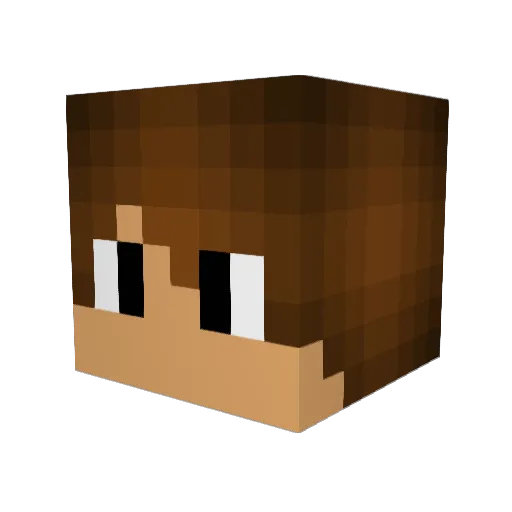 Hsiao0 Minecraft avatar head, 3D render