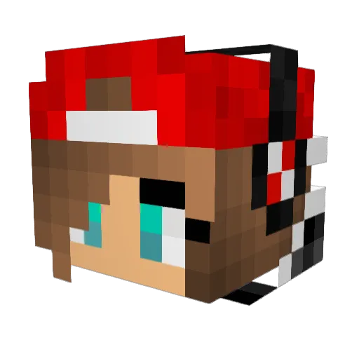 HsinLun Minecraft avatar head, 3D render