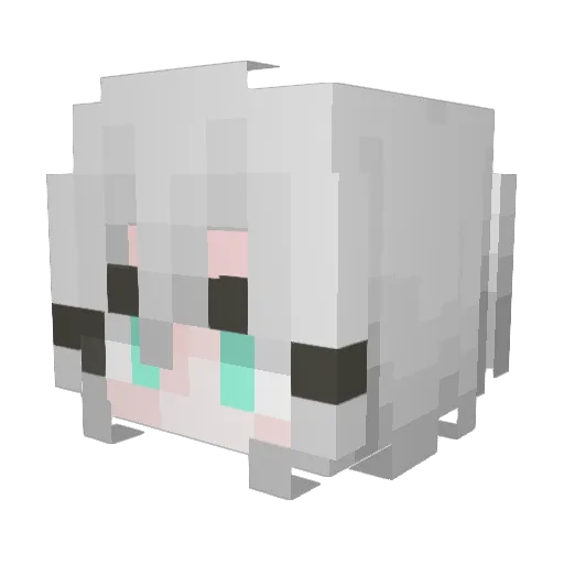 Hsmmc Minecraft avatar head, 3D render