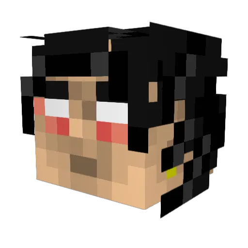 Htaccess Minecraft avatar head, 3D render