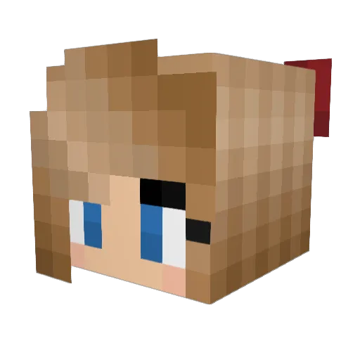 Htarg Minecraft avatar head, 3D render