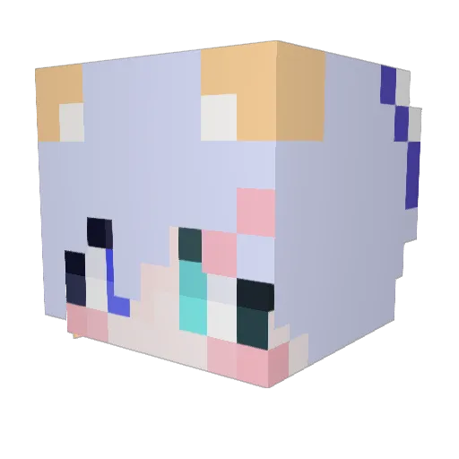 Htria_0_ Minecraft avatar head, 3D render