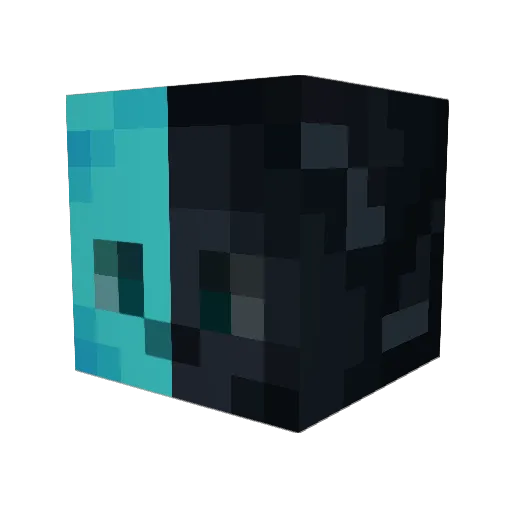 Htwooy Minecraft avatar head, 3D render