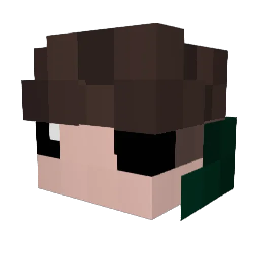Hu8ert07 Minecraft avatar head, 3D render