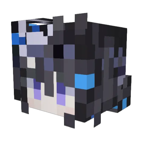 HuAicing_ Minecraft avatar head, 3D render