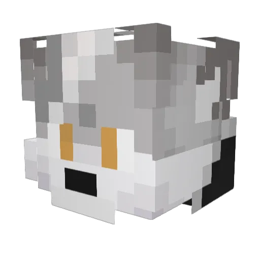 HuBai8 Minecraft avatar head, 3D render