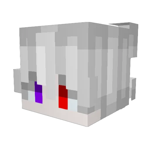 HuFish Minecraft avatar head, 3D render