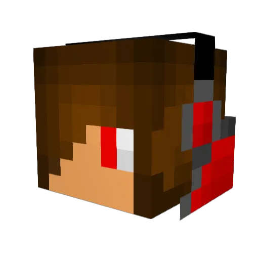 HuFtheNerd Minecraft avatar head, 3D render
