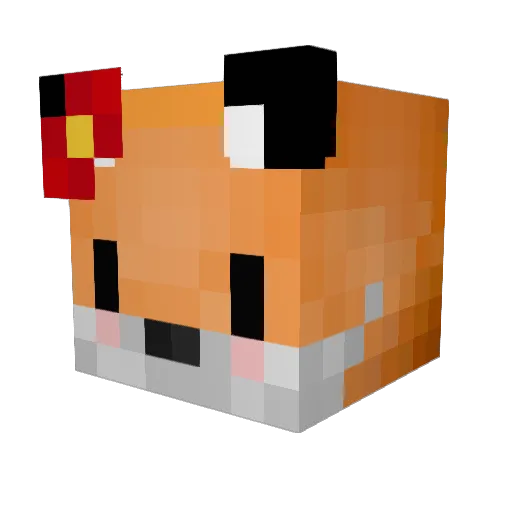 HuHAHA Minecraft avatar head, 3D render