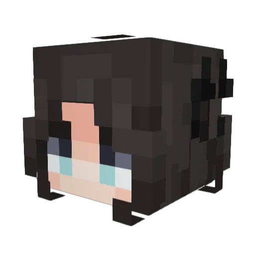 HuIIZ Minecraft avatar head, 3D render