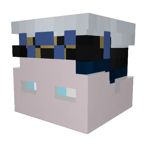 HuRaChY Minecraft avatar head, 3D render