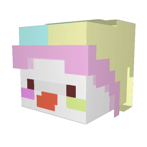 HuTao0oo Minecraft avatar head, 3D render