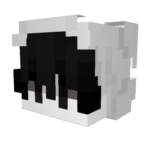 Hu_Xian_ Minecraft avatar head, 3D render