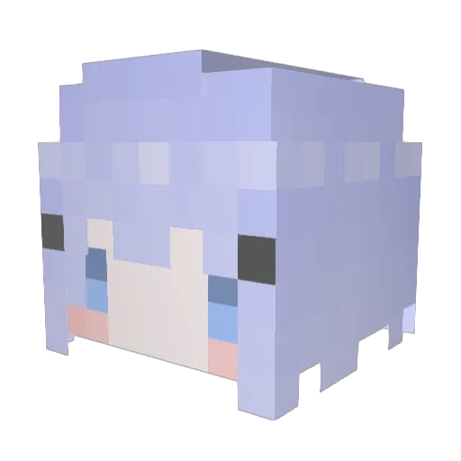 Hua2OvQ Minecraft avatar head, 3D render